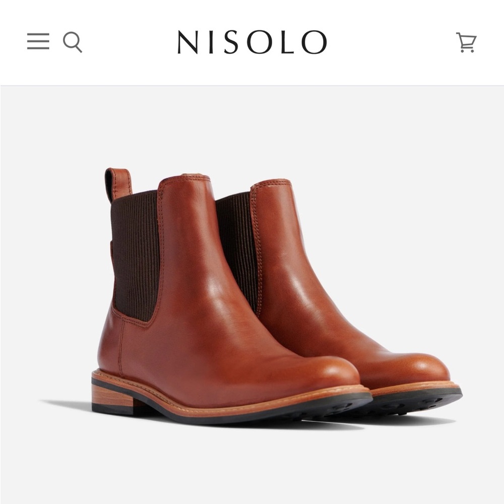 Nisolo Womens Carmen Brown Chelsea Boots Size 6.5 Medium (B, M)!